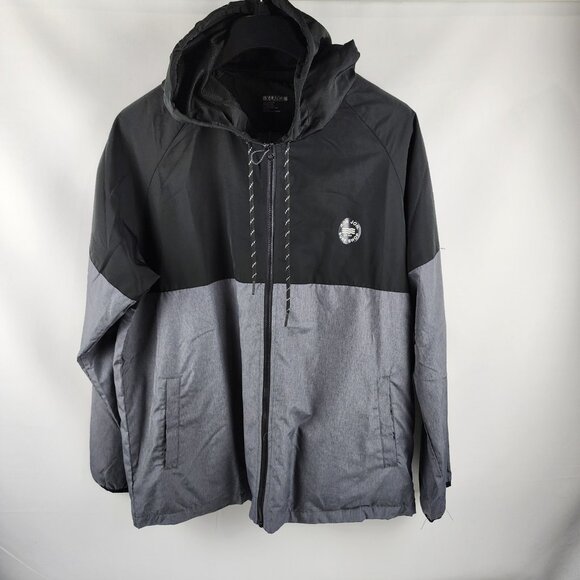 Ron Jon Surf Shop Hoodie Mens XL Black Full Zip Windbreaker Jacket - Picture 1 of 6